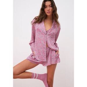 For Love & Lemons Floral Sleep Shirt XL